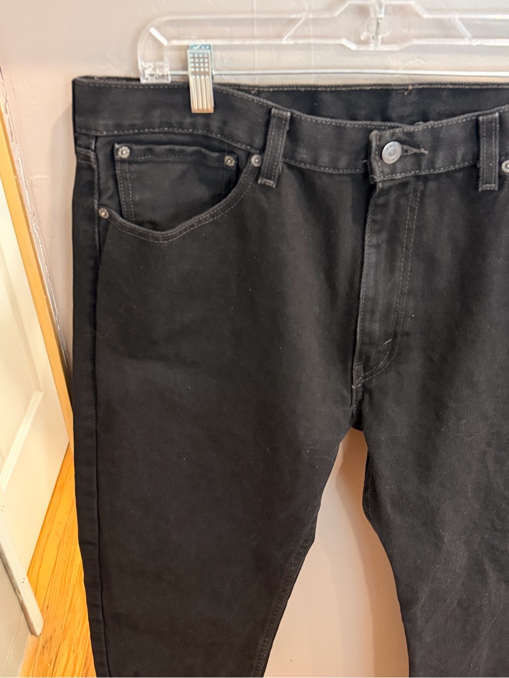 Levi’s 505 Regular Fit Jeans Men’s 38x32 Black Straight Leg Denim
